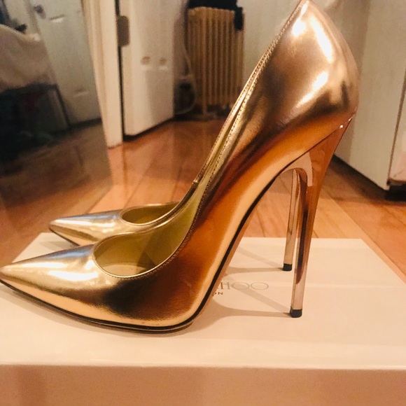Jimmy Choo Shoes - Jimmy Choo gold mirrors anouk pumps